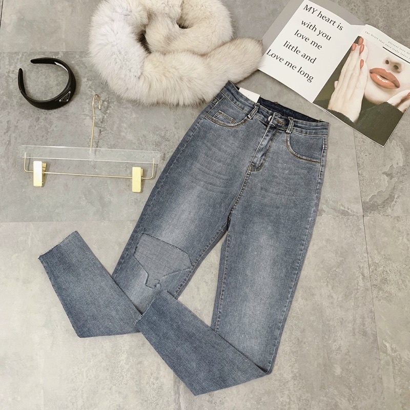 Quần jeans rách gối to  ms2368 | BigBuy360 - bigbuy360.vn