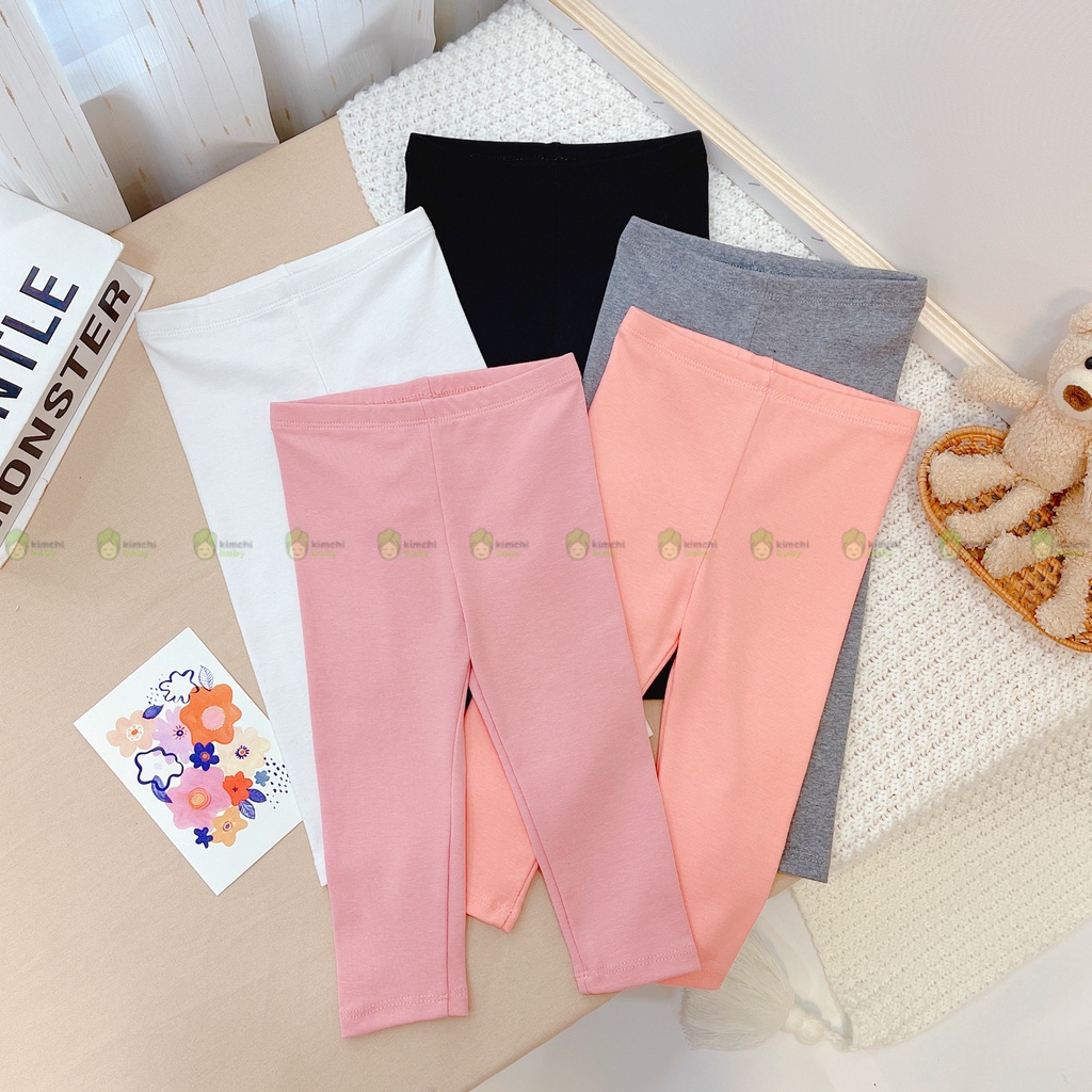 Quần Leggings Dài Cho Bé Gái Vải Cotton Spandex Mềm Mịn Cực Thoải Mái Và Sang Chảnh LGD2201