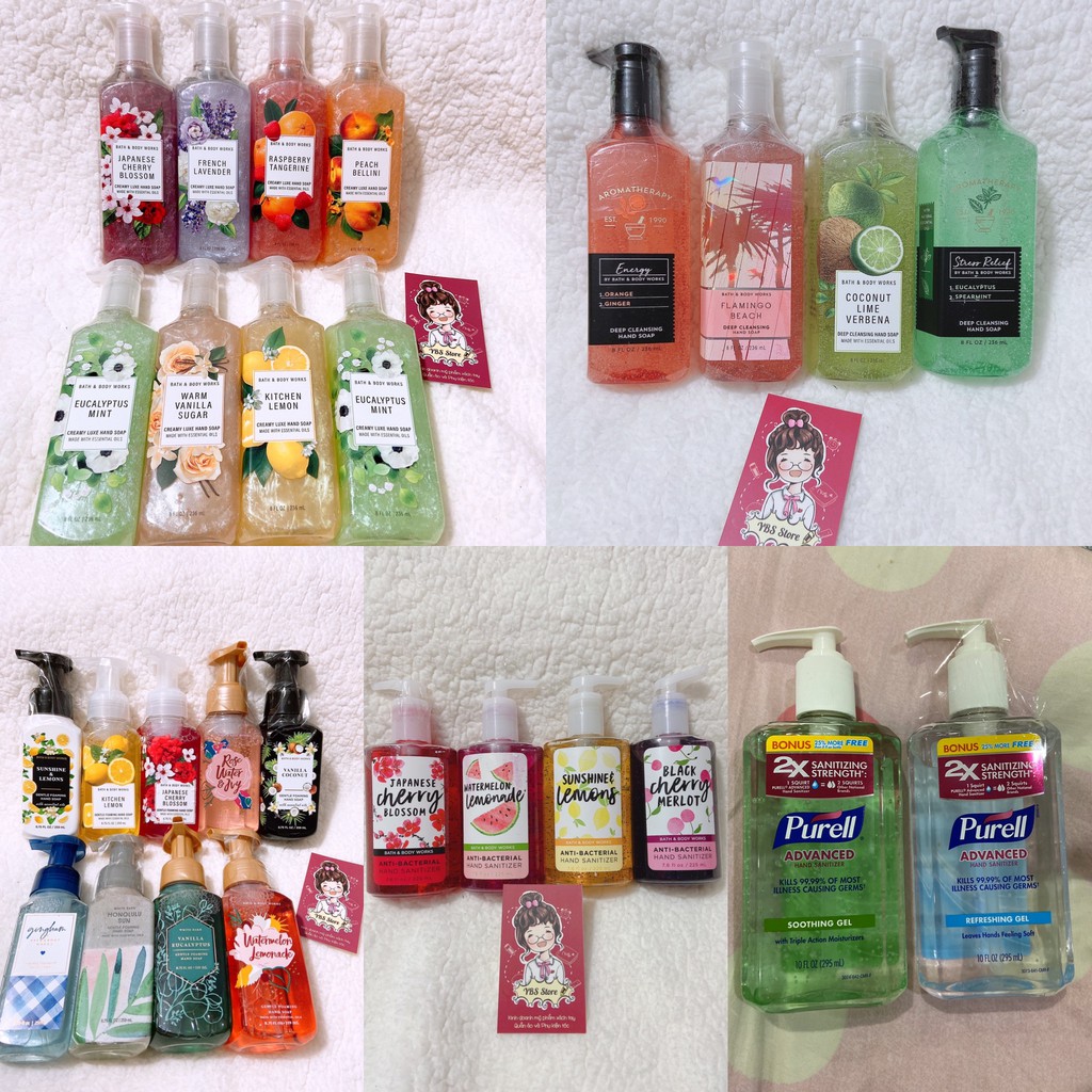 BBW Xà phòng rửa tay hand soap Bath & Bodyworks BBW 236ml/259ml có nhiều mùi lựa chọn, inbox shop nhé!