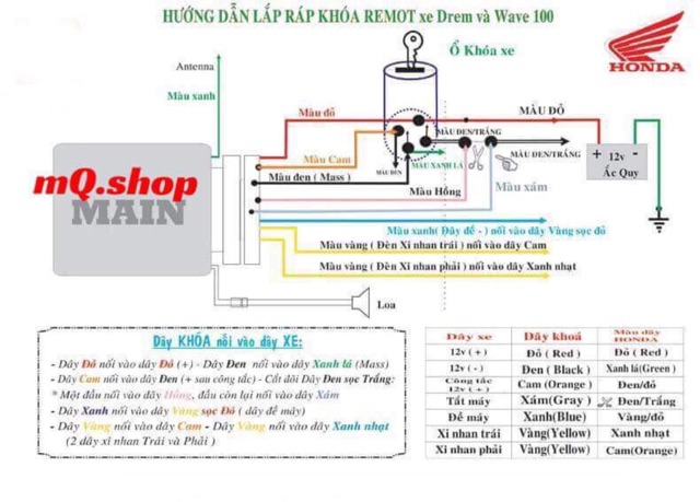 Khoá chống trộm xe máy liền chìa TOYOTA 2017 mQ.shop có cầu chì