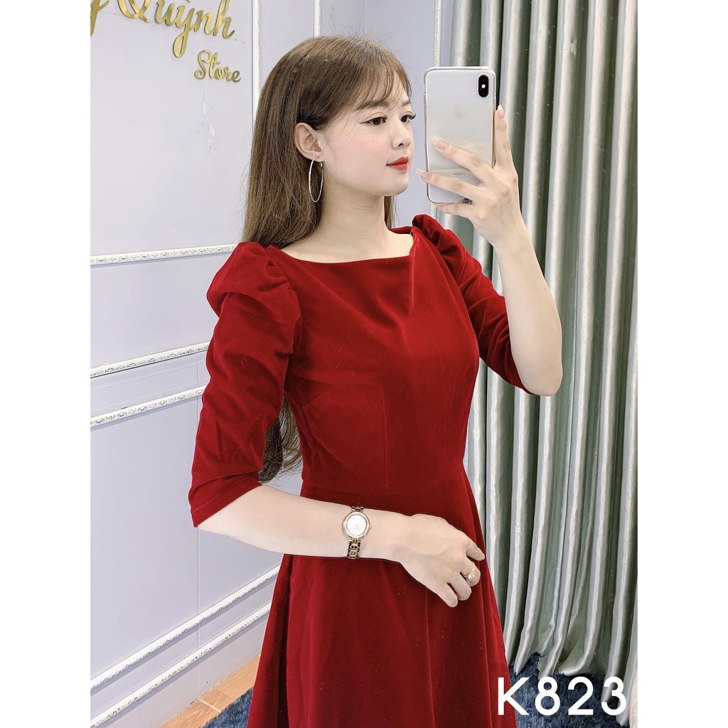 Đầm Công Sở Dáng Suông Ôm Eo - She Loves K823 Màu Đỏ | WebRaoVat - webraovat.net.vn