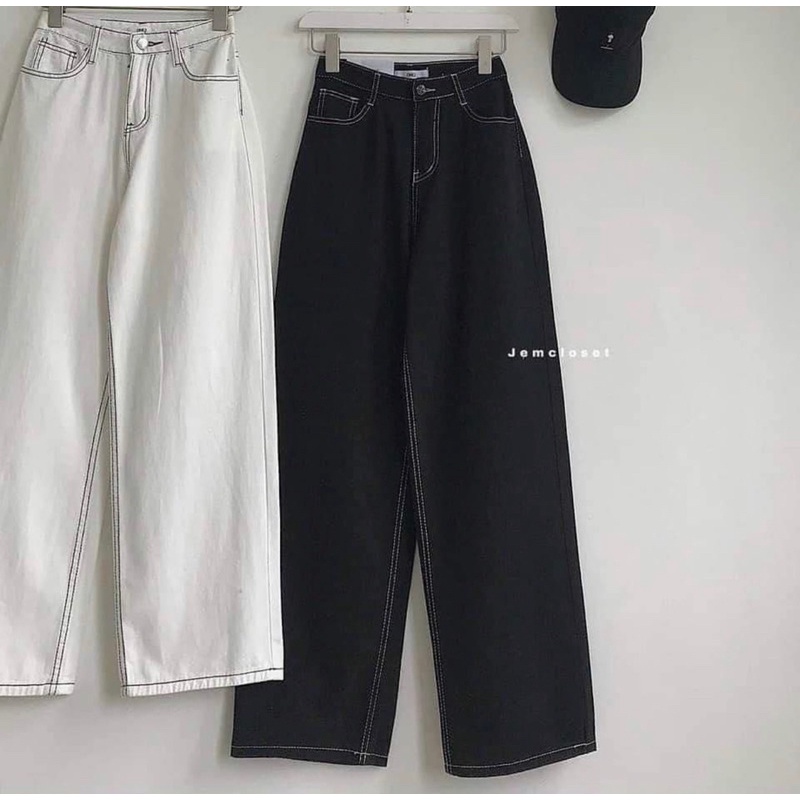 quần ống rộng viền chỉ 1356( ảnh thật lant.clothing)