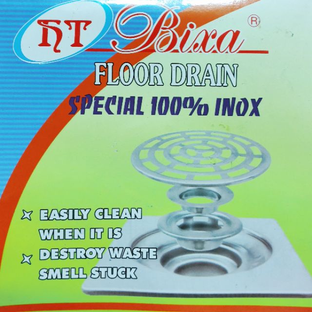 Lược rác chống hôi INOX 100% 20cm x 20cm x ∅60/ Phễu thoát nước sàn