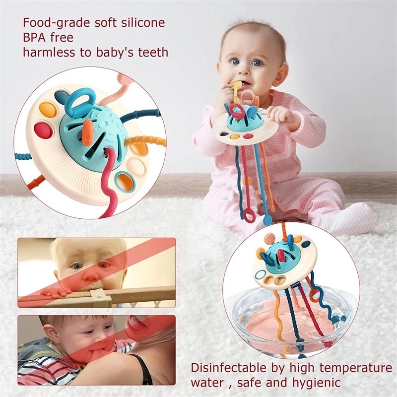 Đồ Chơi GặM BằNg Silicone 3 Trong 1 Cho Bé 6-12 TháNg / 1 2 3 TuổI