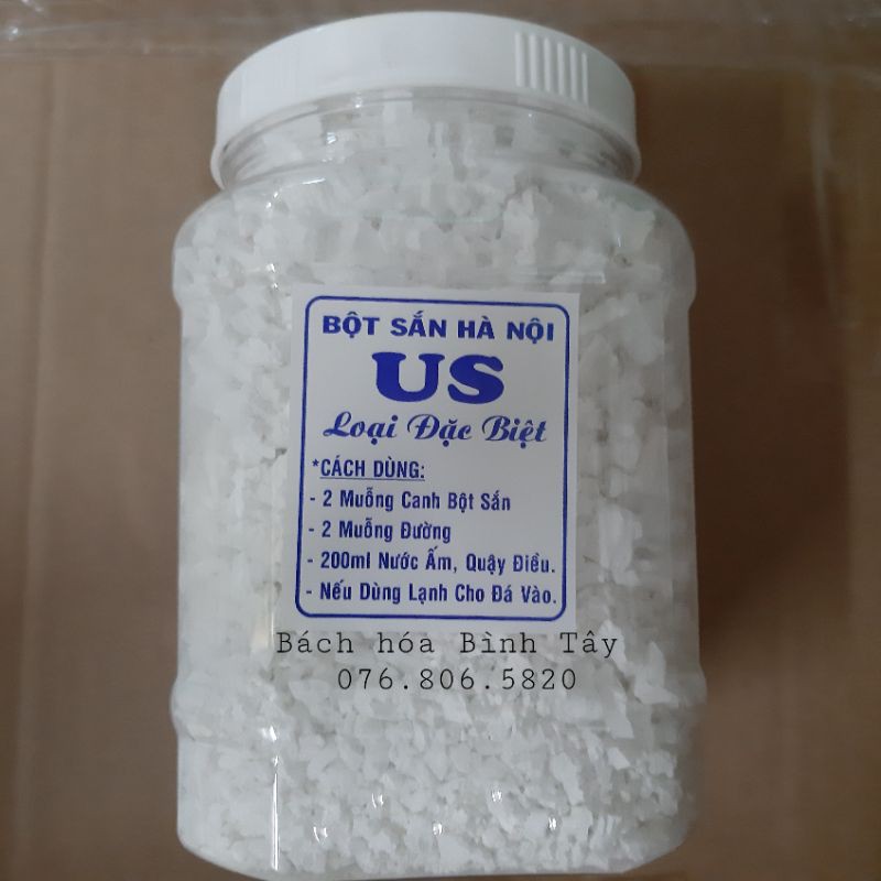 ( Hàng Sẵn) Tinh Bột Sắn Dây Nguyên Chất Hà Nội hộp 1KG