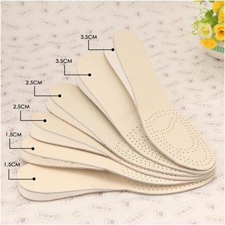 Lót giày tăng chiều cao Da Bò thật 1,5cm