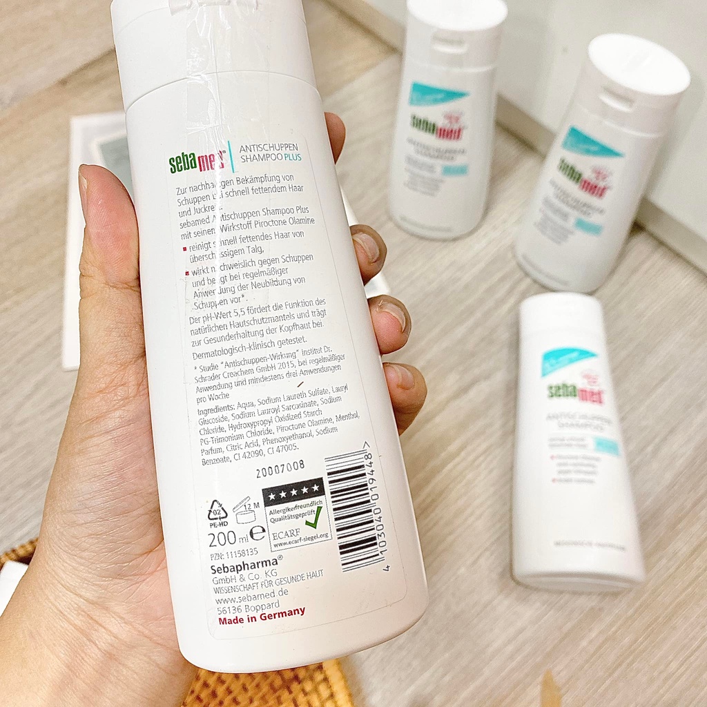 DẦU GỘI CHO TÓC GÀU SEBAMED PLUS - Chuẩn nội địa Đức 🇩🇪
