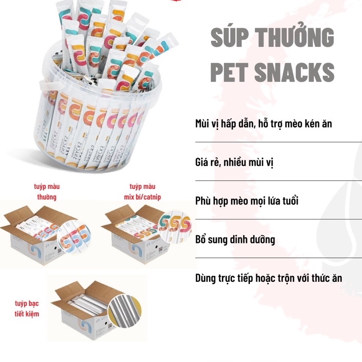 Súp thưởng cho mèo Pet Snack - cung cấp dinh dưỡng