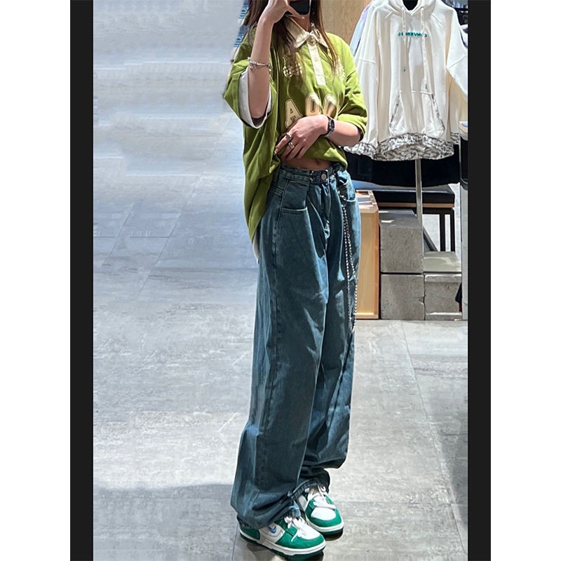 Quần Jeans Nữ Ống Rộng Lưng Cao Mẫu Mới