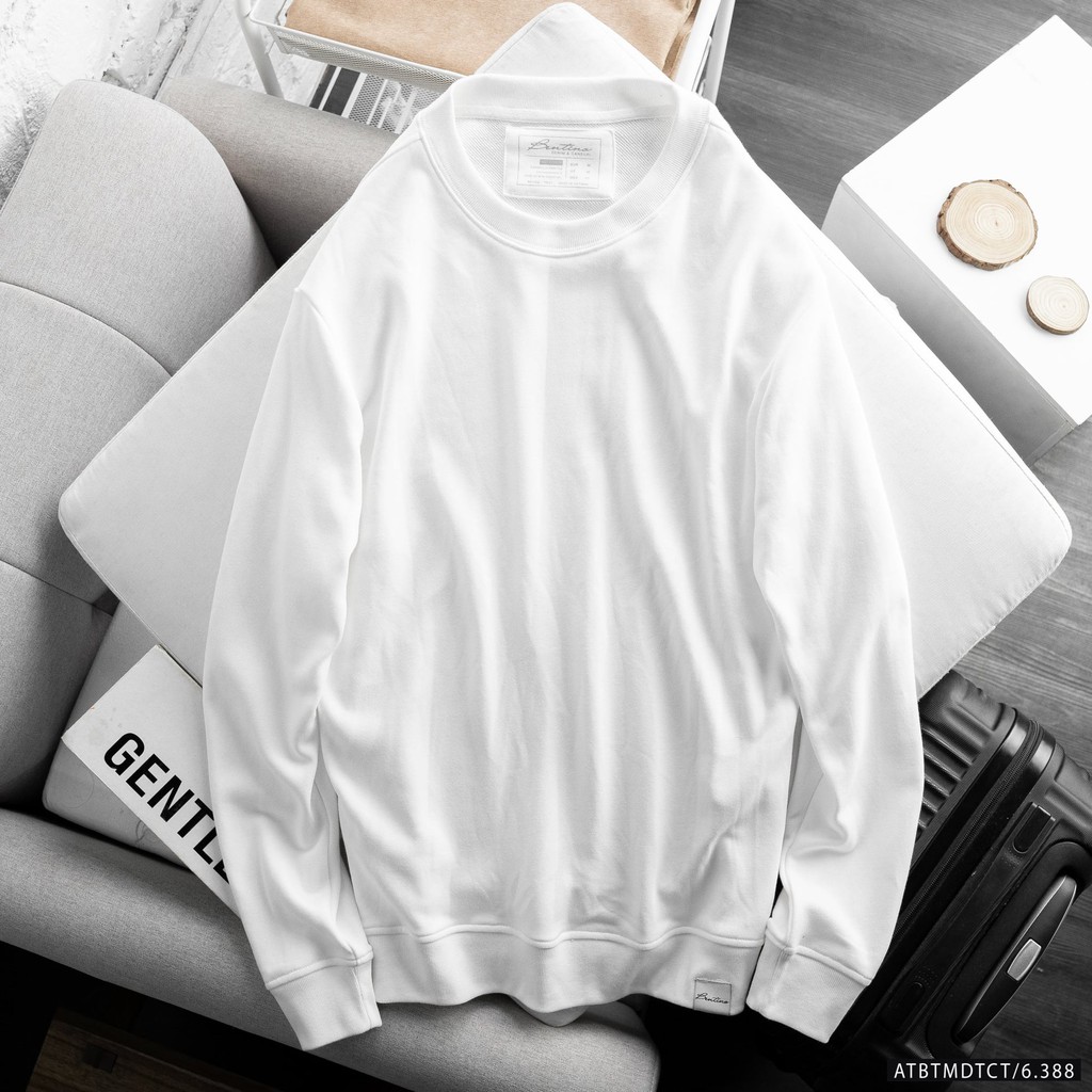 Áo sweater/ áo nỉ dài tay unisex trơn phong cách trẻ trung 4869
