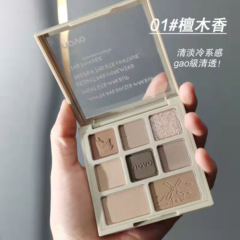 ♕Bảng Phấn Mắt Novo 8 Màu Sắc Hiệu Ứng Lì/ Ánh Nhũ/ Ánh Nhũ Thời Trang NO.5604