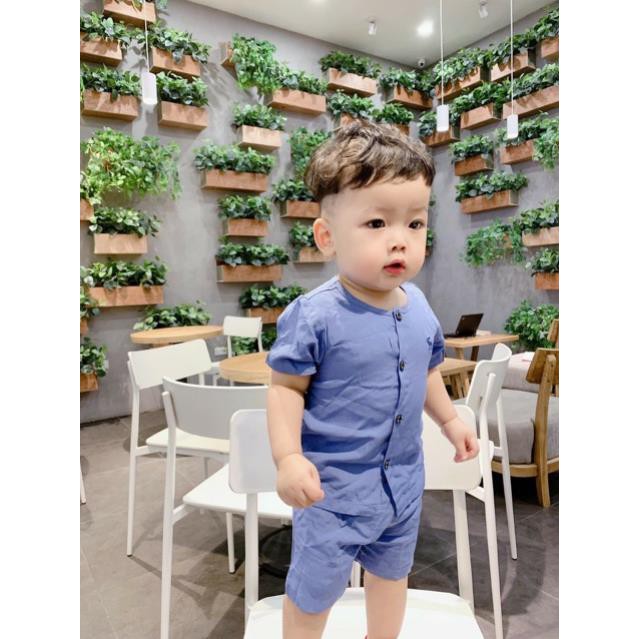 BỘ ĐŨI CỘC TAY XANH/ TRẮNG CHO BÉ TRAI
