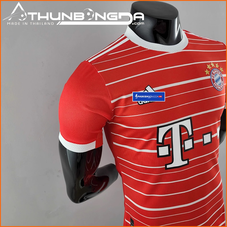 Áo Bayern Munich đỏ sân nhà 2022/2023, 2022/23 bản PLAYER Issue BODY fit cao cấp Thái Lan