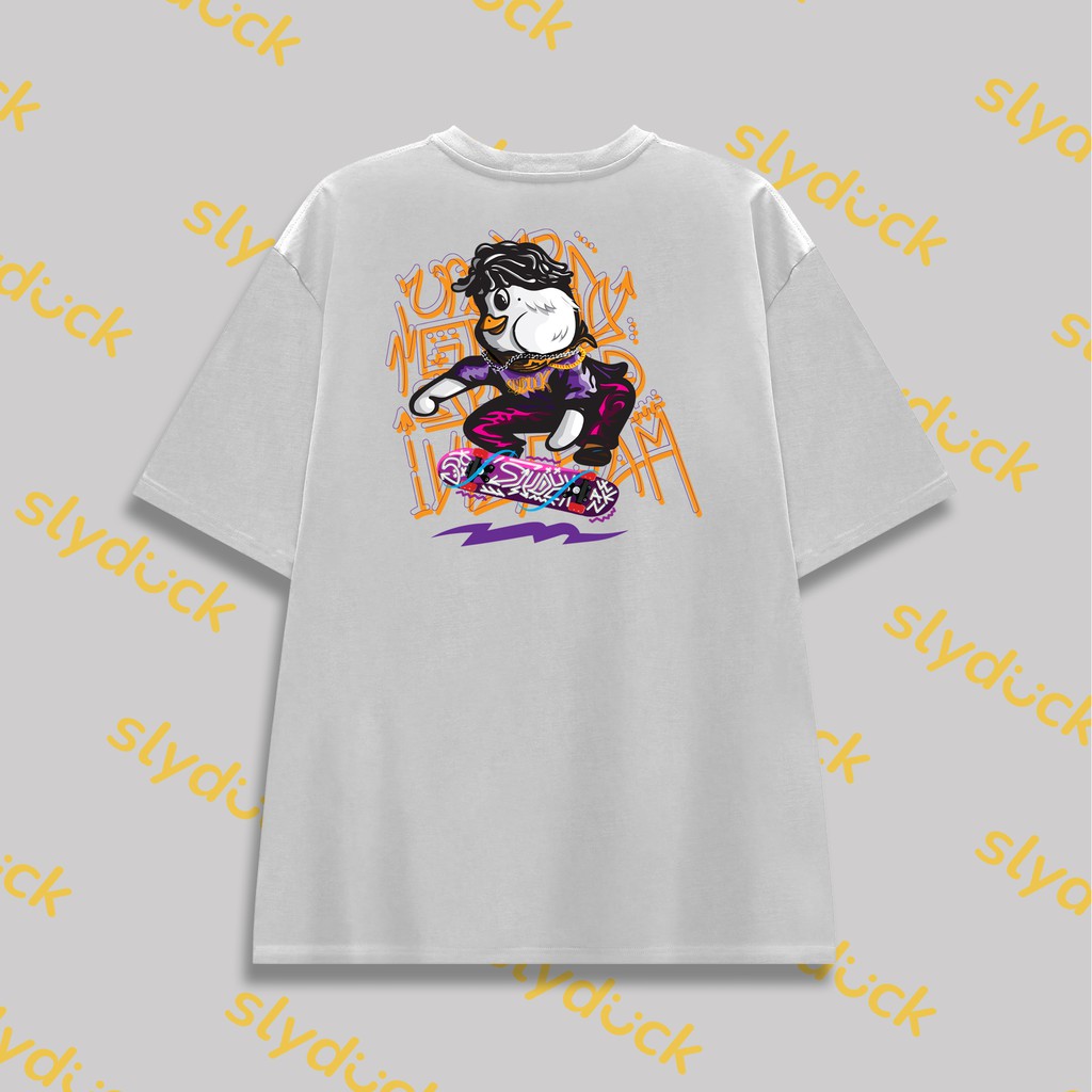 Áo phông Unisex Local Brand - Slyduck.vn On Skateboard T-Shirt áo thun cotton 100% nam nữ form rộng oversize