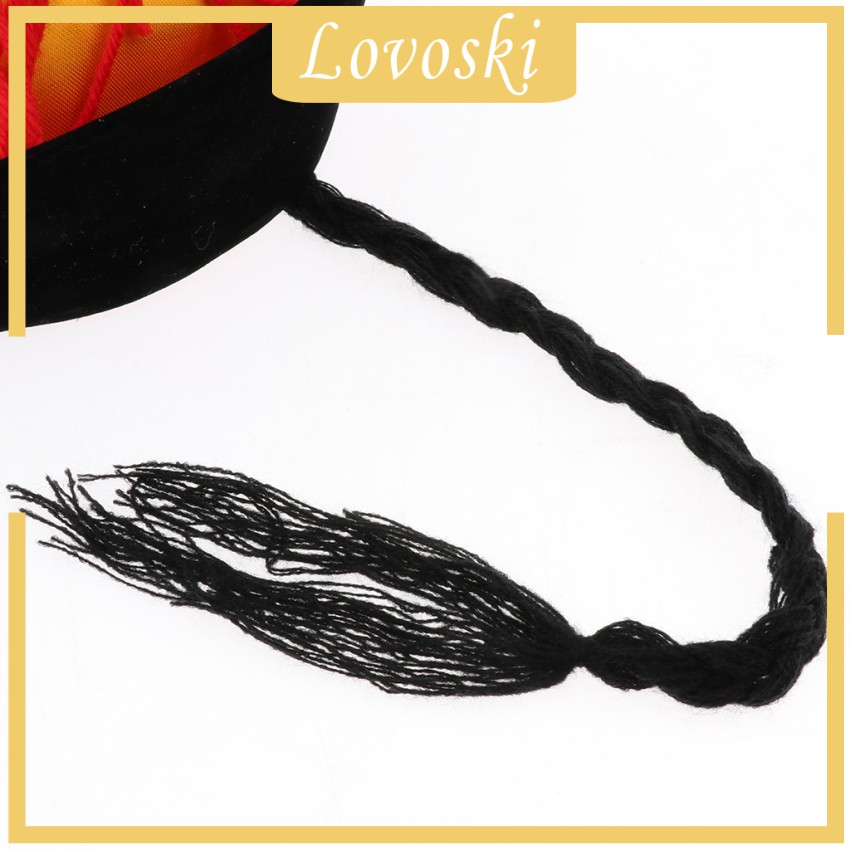 [Lovoski] Mũ Hoàng Đế Trung Quốc Với Dây Bện Đuôi Ngựa Lạ Mắt Cho Bữa Tiệc