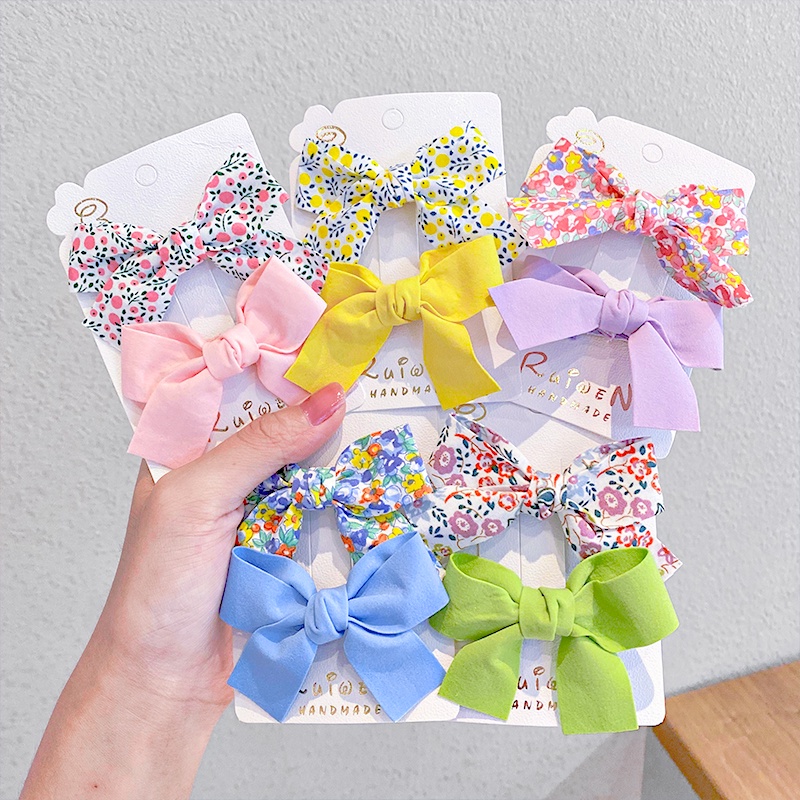 Set 2 Kẹp tóc KIDSBOWS hình nơ dễ thương xinh xắn cho bé gái