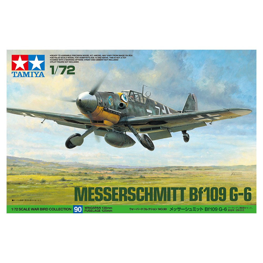 60790 Mô hình máy bay quân sự 1/72 SCALE MESSERSCHMITT Bf109 G-6