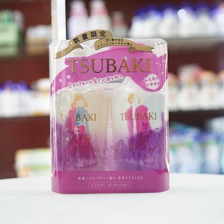 Bộ dầu gội & xả Tsubaki sét 2 màu tím 450ml