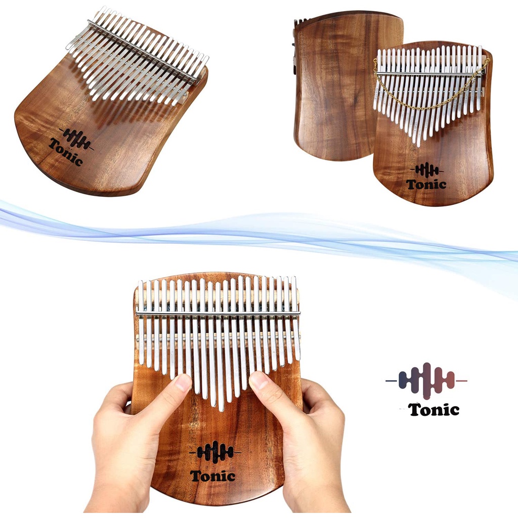 Đàn kalimba 21 phím gỗ Maple MP001-  Tonic tặng búa chỉnh âm, giấy dán trang trí, túi chống sốc x3 hàng chính hãng