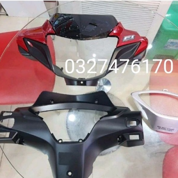 Bộ nhựa võ đầu đèn xe FUTURE X 125 màu đỏ zin honda