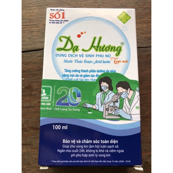 1 chai dung dịch vệ sinh phụ nữ Dạ Hương 100ml