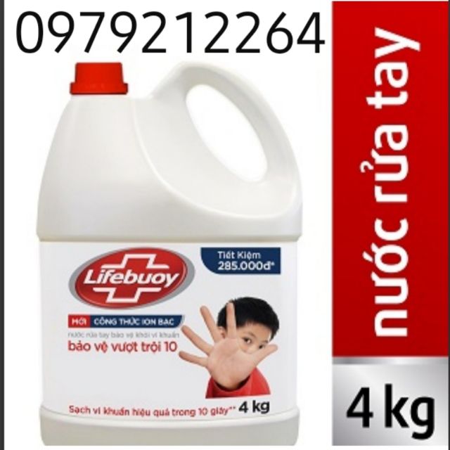 Nước rửa tay Lifebuoy bảo vệ vượt trội can 4kg