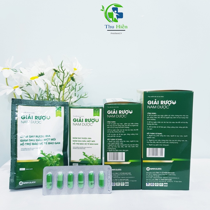 Viên giải rượu nam dược 5 hộp x 6 viên giảm say rượu, bảo vệ gan, tăng cường bảo vệ chức năng gan