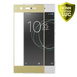 Miếng dán kính cường lực Sony Xperia XA1 Full màn hình viền (Vàng Gold) trong suốt