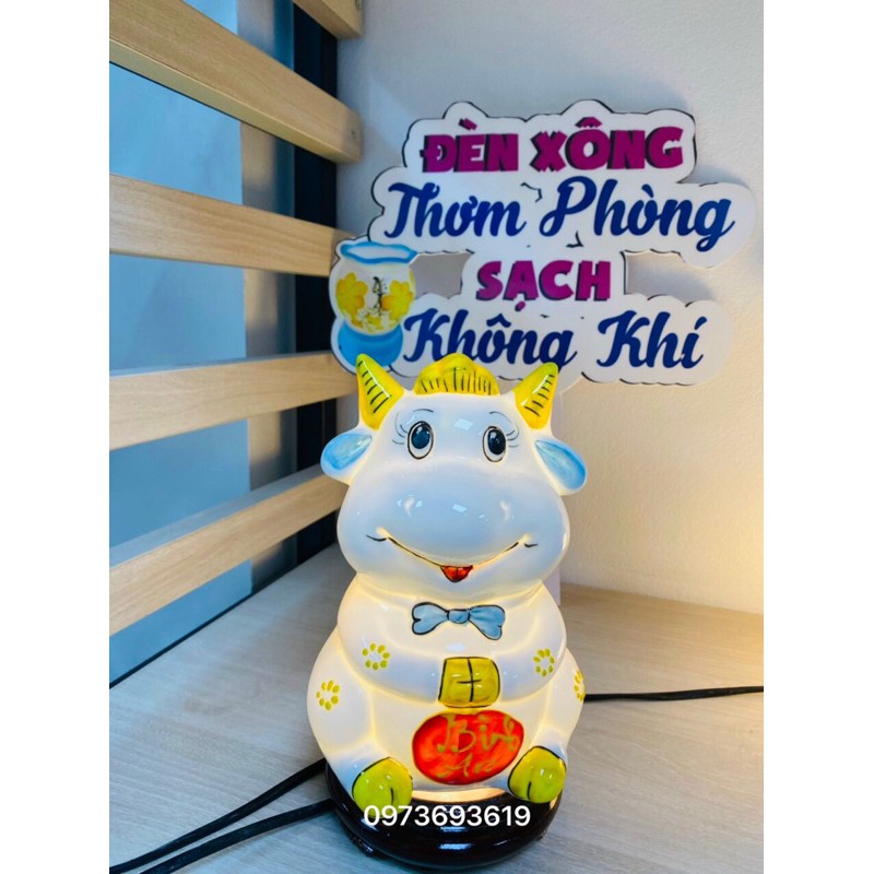 Đèn xông tinh dầu hình trâu - siêu dễ thương