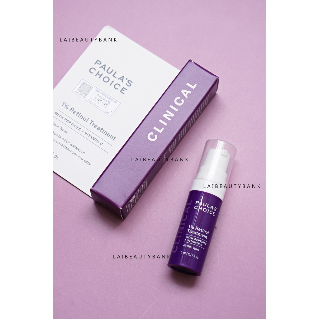 [Mã SKAMA8 giảm 8% đơn 300K] [Minisize 5ml] Retinol giảm nám, chống lão hóa Paula's Choice Clinical 1% Retinol Treatment