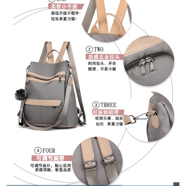 Ba Lô Vải Oxford Chống Thấm Nước Thời Trang Dành Cho Nữ