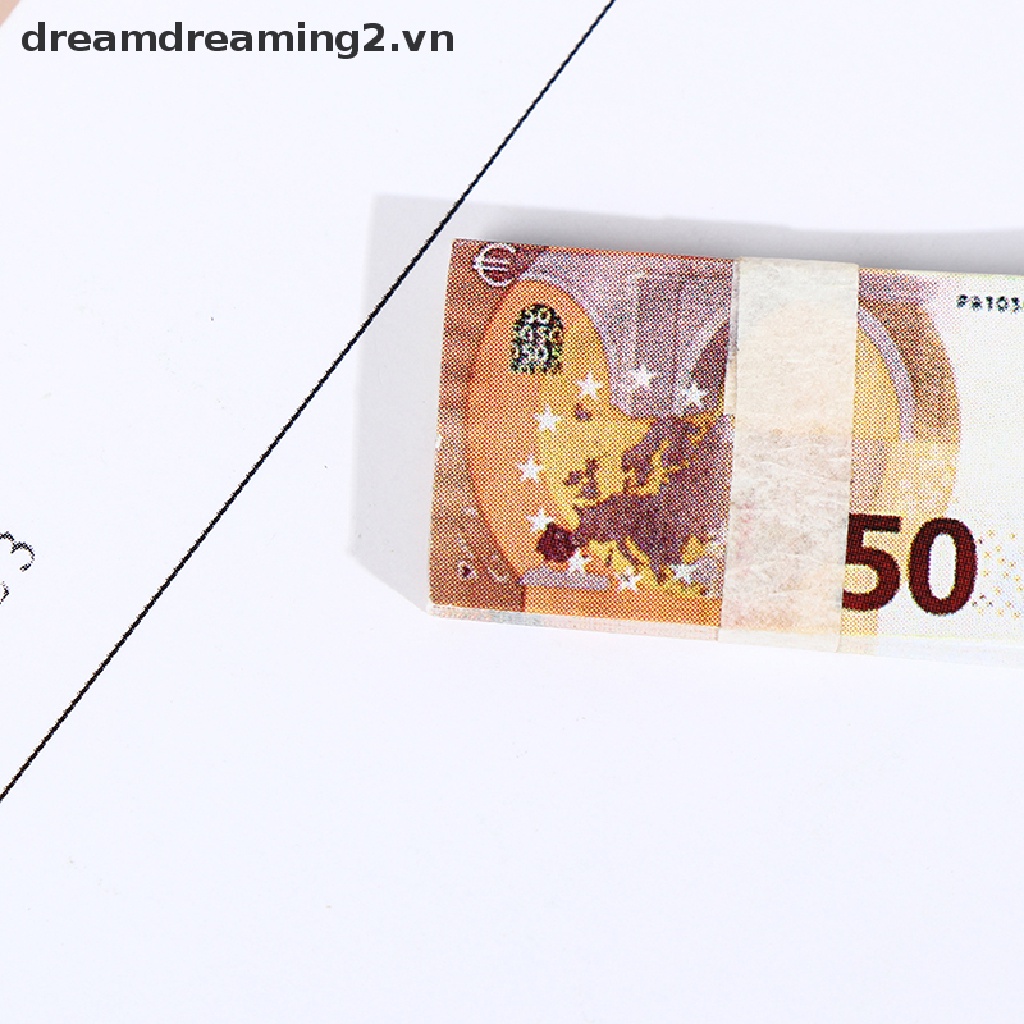 Set 20 tờ / bộ mô hình tiền giấy thu nhỏ hình đồng euro