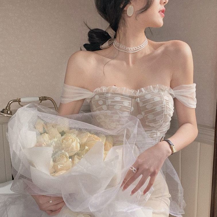 Áo Hai Dây Họa Tiết Chấm Bi Xinh Xắn Cho Nữ  tao bao