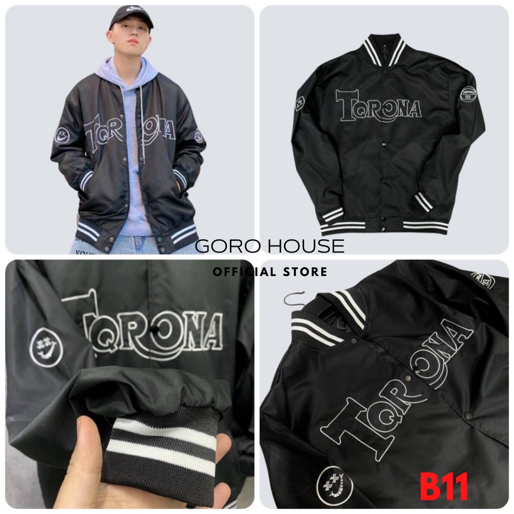 Áo khoác bomber nam nữ vải dù cao cấp phong cách unisex thể thao năng động B07PU