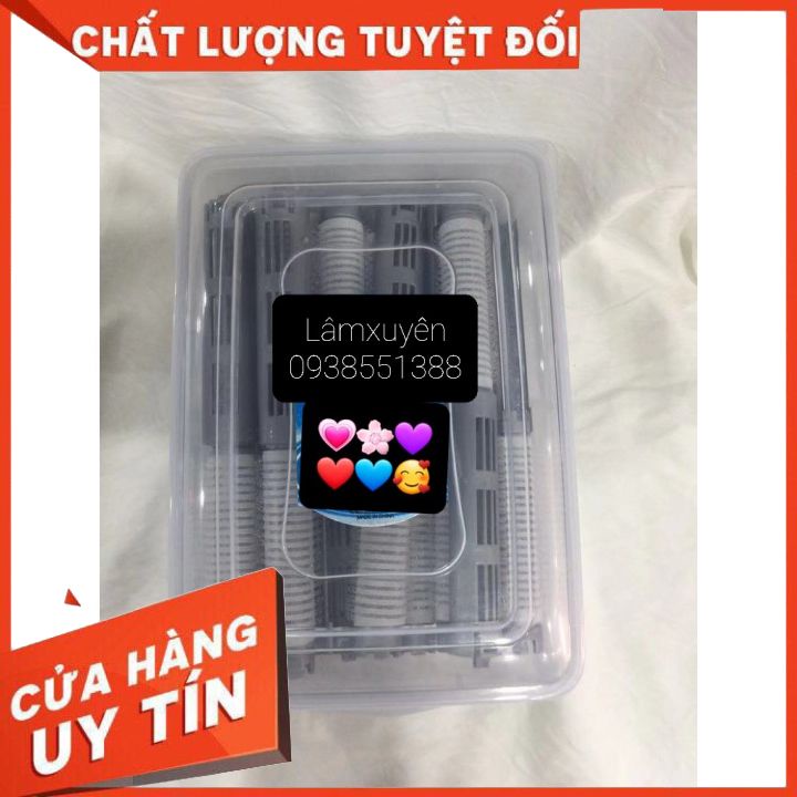 Bộ uốn phồng chân tóc bằng ống cuốn dính hộp 14 cái FREESHIP  Sử dụng để uốn lạnh phồng chân tóc các salon tóc cá nhân