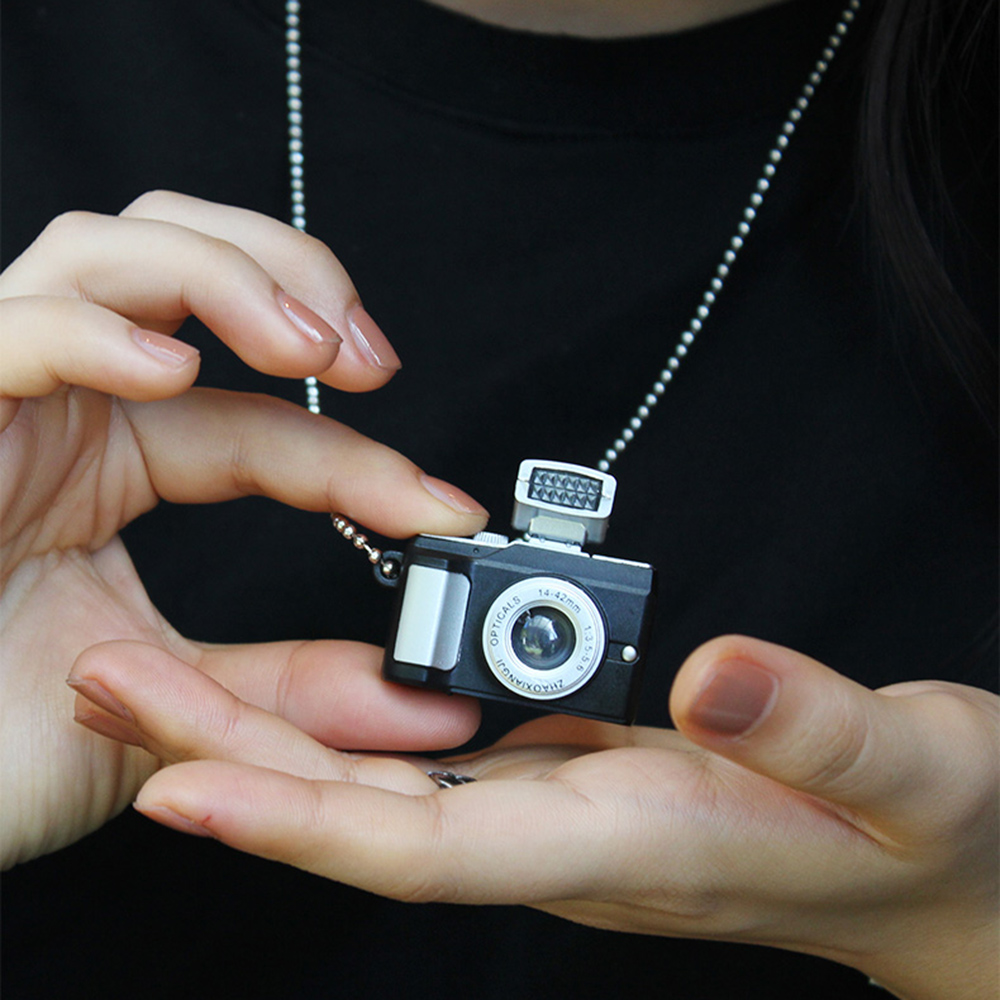 [sweet] woman fashion Mini compact camera camera pendant necklace ins punk style choker jewelry