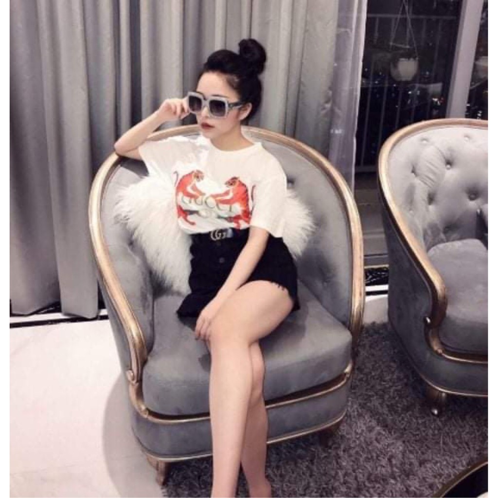 Áo thun nữ hình 2 con cọp