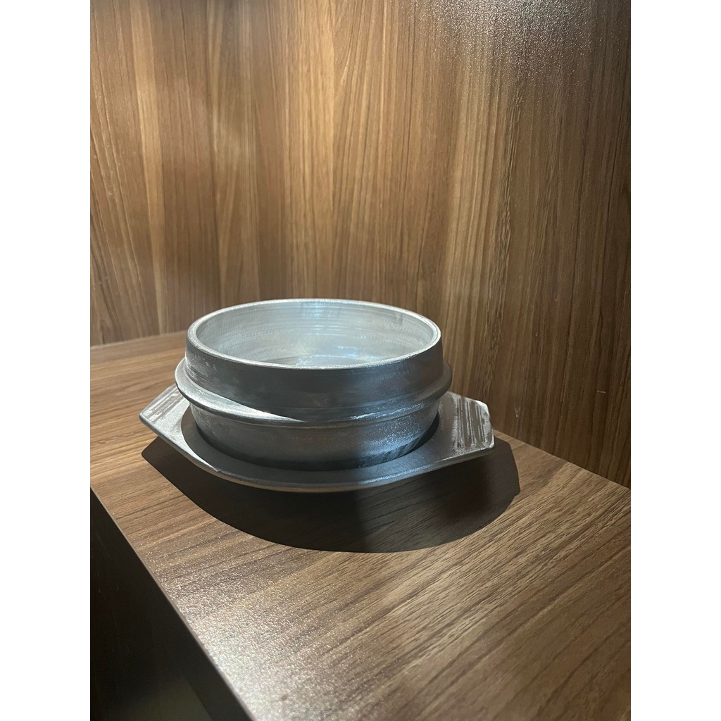 Thố gang nấu Cơm Trộn, mỳ cay hàn quốc kèm Thêm Đế size 16cm