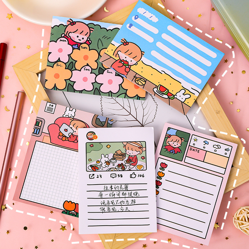 Xấp Giấy Ghi Chú Hình Hoạt Hình Đáng Yêu