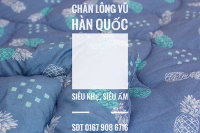 Bộ chăn ga lông vũ siêu nhẹ Hàn Quốc (có bán lẻ chăn)