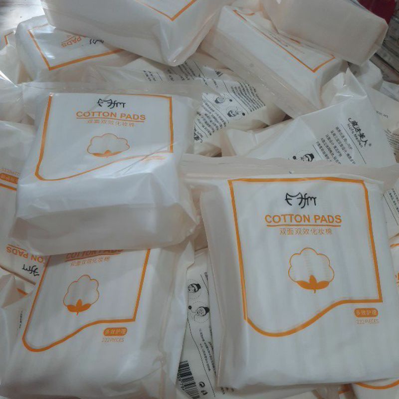 Bông tẩy trang LAMEILA bịch 222 miếng cotton siêu mềm mịn, hàng nội địa Trung Quốc.