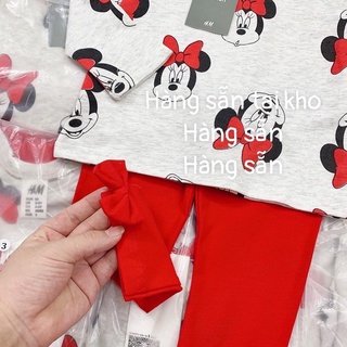 BỘ MICKEY NƠ ĐỎ CHO BÉ GÁI