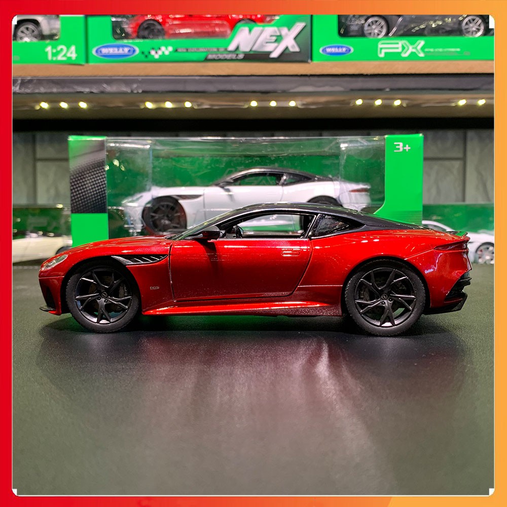 Xe mô hình Aston Martin DBS Superleggera tỉ lệ 1:24 Welly màu đỏ