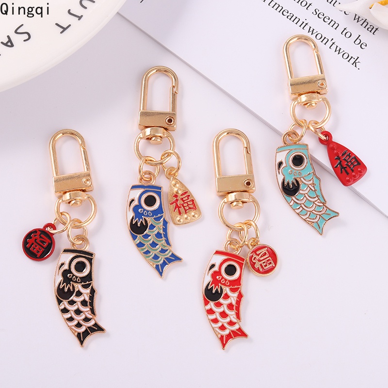 Móc khóa Miss Zoe hình cá koi may mắn phong cách Nhật Bản 4 màu lựa chọn dễ thương