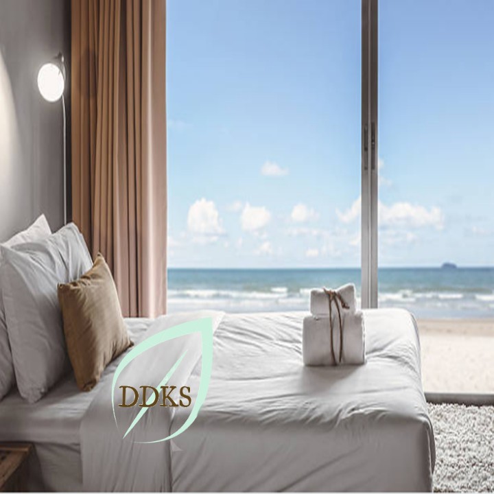 Bộ ga giường khách sạn Riotex chất liệu cotton cvc trắng trơn T1 size:1m8 x 2m