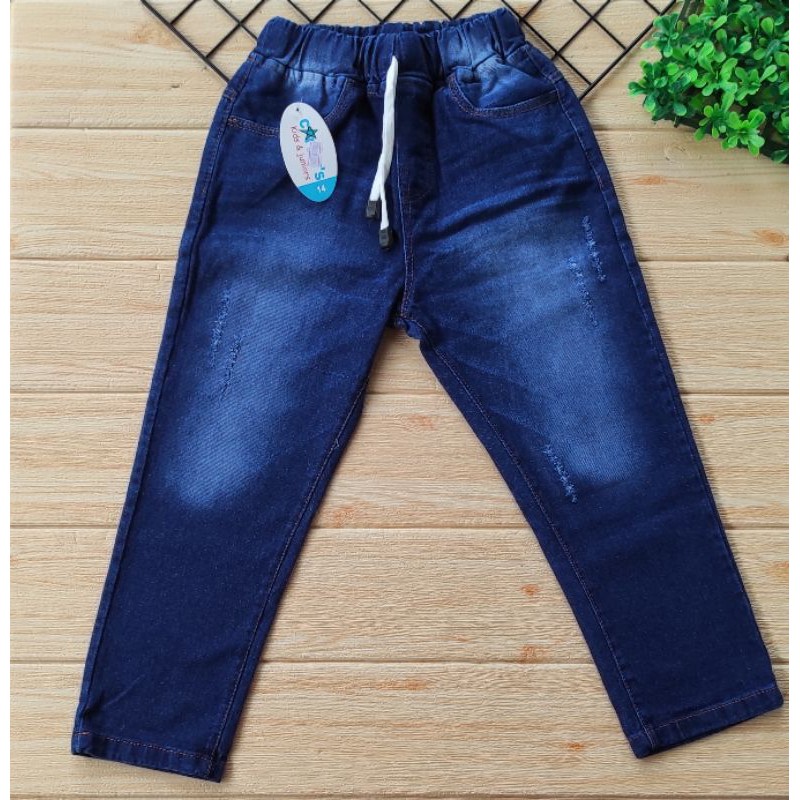 Quần Jeans Dài Kiểu Dáng Trẻ Trung Năng Động Cho Bé 7-10 Tuổi