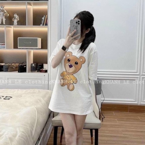 Áo Thun Nữ ( Chất Mát Không Xù) Form Rộng Giấu Quần HOT HIT HOT