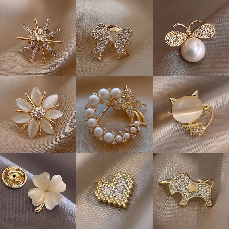 Trâm cài áo QIHE JEWELRY nhiều kiểu dáng tùy chọn bằng hợp kim chống ánh sáng mặt trời cao cấp