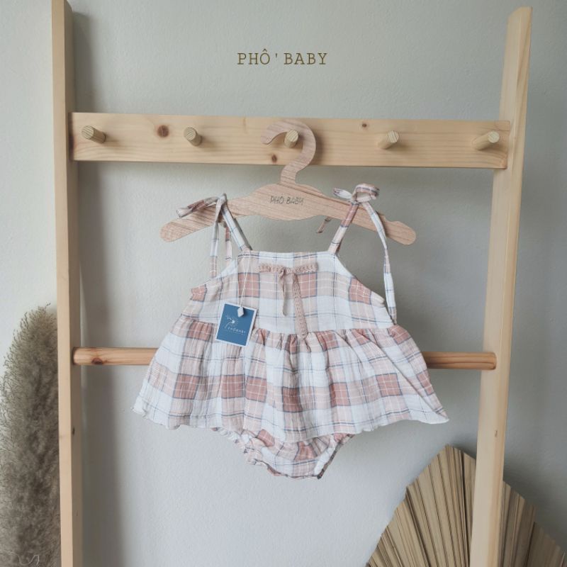 body kẻ xô muslin cao cấp