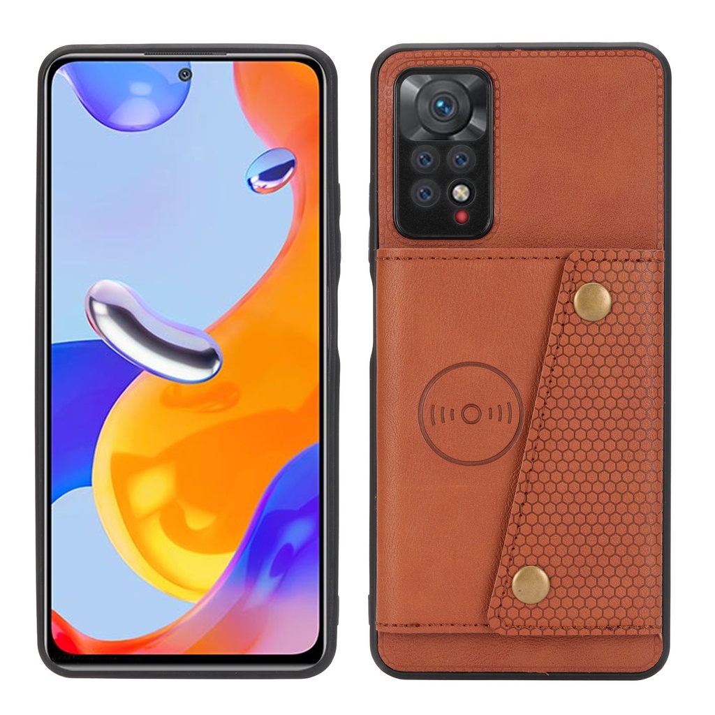 Vỏ Bao Da Điện Thoại Dạng Ví Nắp Lật Có Ngăn Đựng Thẻ Và Giá Đỡ Cho Xiaomi POCO C40 X4 NFC M4 F4 GT Redmi Note 11 Pro 11S 11T 5